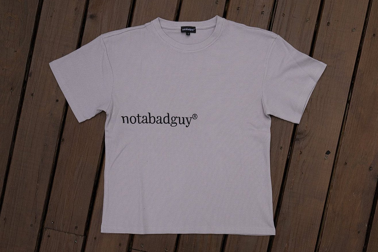 “notabadguy” waffle t-shirt
