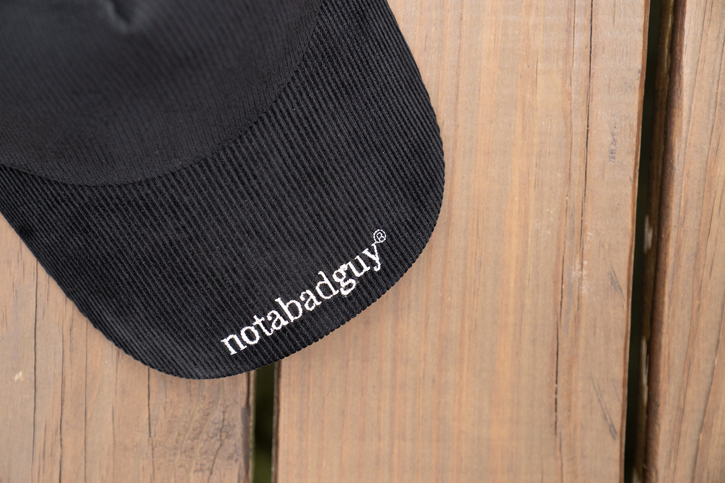 “notabadguy” corduroy hat